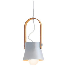 Пендел ZAMBELIS 18193 PENDANT 1L WHITE-WOOD 1xE27 | Osvetlenieto.bg