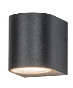 Фасаден аплик ZAMBELIS E121 OUTDOOR SCONCE ALUMINIUM GLASS DIFFUSER GRAPHITE 1xGU10 | Osvetlenieto.bg