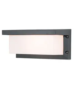 Фасаден аплик ZAMBELIS E128 OUTDOOR SCONCE ALUMINIUM PC DIFFUSER GRAPHITE 1xE27 | Osvetlenieto.bg