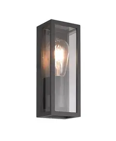Фасаден аплик ZAMBELIS E201 OUTDOOR SCONCE BLACK 1XE27 | Osvetlenieto.bg