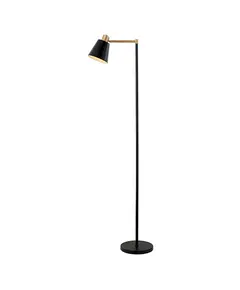 Лампион ZAMBELIS 20216 FLOOR LAMP IRON BLACK -GOLD CLASS ON/OFF SWITCH 1xE27 | Osvetlenieto.bg