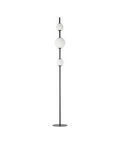 LED Лампион ZAMBELIS 20135 FLOOR LIGHT GLASS & METAL WHITE-BLACK 12W 3000K | Osvetlenieto.bg