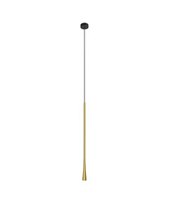 LED Пендел ZAMBELIS 20143 PENDANT LIGHT ALUMINIUM BLACK CANOPY-BRASS LAMP 7W 3000K | Osvetlenieto.bg
