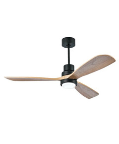LED Плафон ZAMBELIS 19141 PENDANT FAN BLACK NATURAL WOOD 15W 3000K-6000K | Osvetlenieto.bg