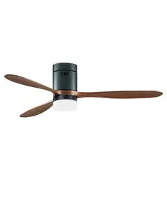 LED Плафон ZAMBELIS 19144 CEILING FAN BLACK CHERRY BLADES 15W 3000K-6000K | Osvetlenieto.bg