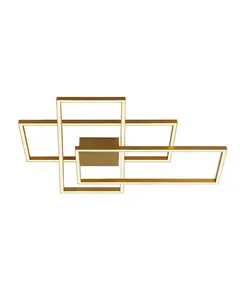 LED Плафон ZAMBELIS 2022 CEILING LIGHT ALUMINIUM&ACRYLIC GOLDEN LEAF 55W 3000K | Osvetlenieto.bg