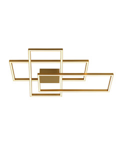 LED Плафон ZAMBELIS 2022 CEILING LIGHT ALUMINIUM&ACRYLIC GOLDEN LEAF 55W 3000K | Osvetlenieto.bg