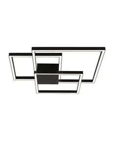 LED Плафон ZAMBELIS 2023 CEILING LIGHT ALUMINIUM&ACRYLIC SANDY BLACK 42W 3000K | Osvetlenieto.bg