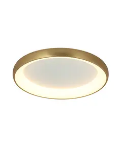 LED Плафон ZAMBELIS 2058 CEILING LIGHT ALUMINIUM & ACRYLIC BRUSHED GOLD MATT 60W 3000K | Osvetlenieto.bg