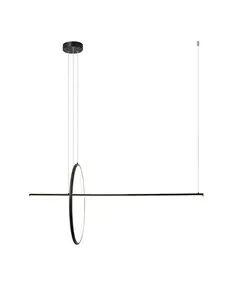 LED Полилей ZAMBELIS 20128 PENDANT LIGHT ALUMINUM DIMMING BLACK 48W 3000K | Osvetlenieto.bg