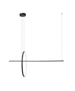 LED Полилей ZAMBELIS 20128 PENDANT LIGHT ALUMINUM DIMMING BLACK 48W 3000K | Osvetlenieto.bg