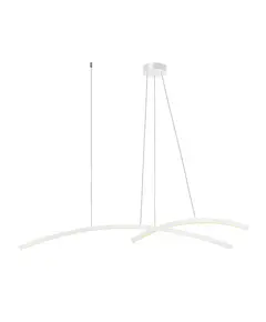 LED Полилей ZAMBELIS 20129 PENDANT LIGHT ALUMINUM & ACRYLIC WHITE 48W 3000K | Osvetlenieto.bg
