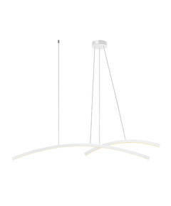 LED Полилей ZAMBELIS 20129 PENDANT LIGHT ALUMINUM & ACRYLIC WHITE 48W 3000K | Osvetlenieto.bg
