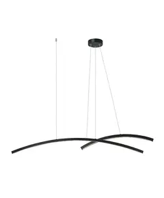 LED Полилей ZAMBELIS 20130 PENDANT LIGHT ALUMINUM &ACRYLIC  BLACK 45W 3000K | Osvetlenieto.bg