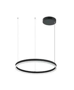 LED Полилей ZAMBELIS 20260 Dimmable Triac PENDANT LIGHT ALUMINIUM & ACRYLIC DOWN LIGHT BLACK 42W 3000K | Osvetlenieto.bg