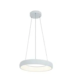 LED Полилей ZAMBELIS 2045 PENDANT LIGHT ALUMINUM & ACRYLIC SANDY WHITE 30W 3000K | Osvetlenieto.bg