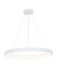 LED Полилей ZAMBELIS 2061 PENDANT LIGHT ALUMINUM & ACRYLIC SANDY WHITE 60W 3000K | Osvetlenieto.bg