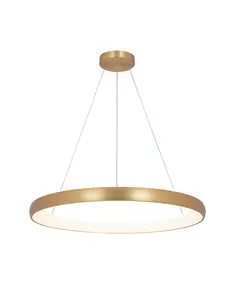 LED Полилей ZAMBELIS 2062 PENDANT LIGHT ALUMINUM & ACRYLIC GOLD 60W 3000K | Osvetlenieto.bg