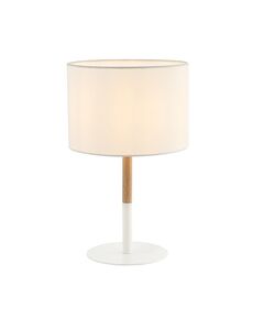 Настолна лампа ZAMBELIS 20215 TABLE LAMP IRON & WOOD & FABRIC MATERIALWHITE CLASS ON /OFF SWITCH 1x27 | Osvetlenieto.bg