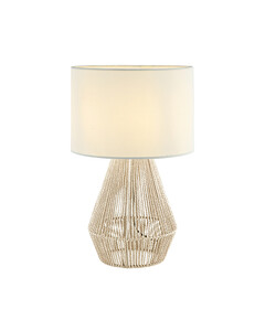 Настолна лампа ZAMBELIS 20235 TABLE LAMP HEMP ROPE &LINEN NATRUAL ON/OFF SWITCH 1xE27 | Osvetlenieto.bg