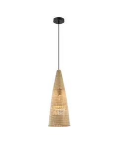 Пендел ZAMBELIS 20154 BAMBOO PENDANT LIGHT NATURAL 1xE27 | Osvetlenieto.bg