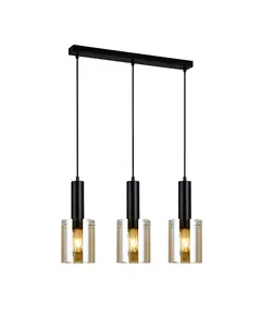 Полилей Sardo PND-5581-3-BK+AMB Italux | Osvetlenieto.bg