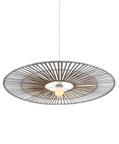 Полилей ZAMBELIS 19106 PENDANT LIGHT BAMBOO METAL WHITE 1xE27 | Osvetlenieto.bg