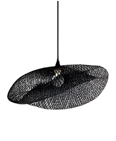 Полилей ZAMBELIS 19108 PENDANT LIGHT BAMBOO BLACK 1xE27 | Osvetlenieto.bg