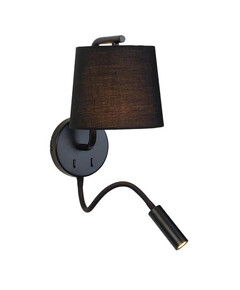 Аплик ZAMBELIS H57 SCONCE BLACK 1XE27+3W 3000K | Osvetlenieto.bg