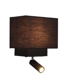 Аплик ZAMBELIS H59 SCONCE BLACK 1xE14+LED 3W 3000K | Osvetlenieto.bg