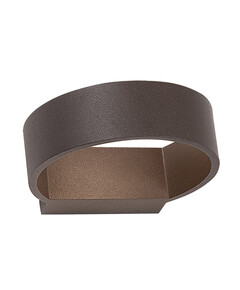 LED Фасаден аплик ZAMBELIS E268 UP DOWN WALL LAMP ALUMINIUM BROWN 6W 3000K | Osvetlenieto.bg