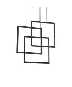 LED Полилей FRAME SP QUADRATO NERO 269375 Ideal Lux 80W 3000K | Osvetlenieto.bg