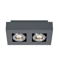 Луна за открит монтаж CASEMIRO IT8002S2-BK/AL Italux 2xGU10 | Osvetlenieto.bg