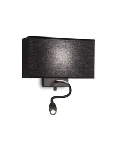 Аплик HOTEL AP2 TOTALE NERO 215709 Ideal Lux 2xE27/LED | Osvetlenieto.bg