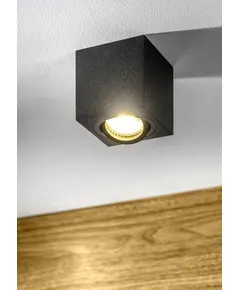 Квадратна луна черна открит монтаж с насочване AVEIRO GU10 | Osvetlenieto.bg