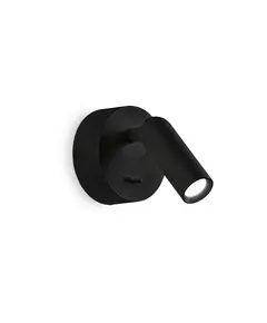 LED Аплик BEAN ROUND AP NERO 260617 Ideal Lux 3.5W 3000K | Osvetlenieto.bg