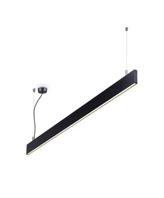 LED Висяща линейна лампа STEEL SP2 D20 BI-EMISSION WIDE 4000K NERO 268217 Ideal Lux  | Osvetlenieto.bg