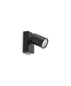Спот RUDY AP1 ROUND NERO 229010 Ideal Lux 1xGU10 | Osvetlenieto.bg
