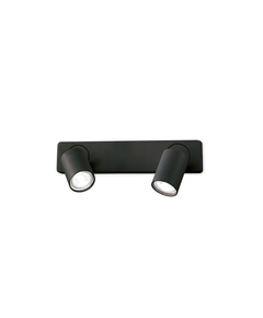 Спот RUDY AP2 ROUND NERO 229034 Ideal Lux 2xGU10 | Osvetlenieto.bg
