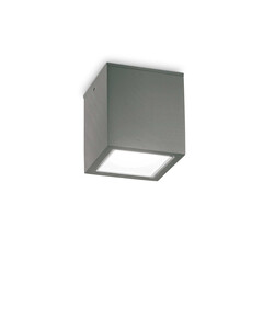 Външен плафон TECHO PL1 D15 SQUARE ANTRACITE 251516 Ideal Lux 1xGU10 IP54 | Osvetlenieto.bg