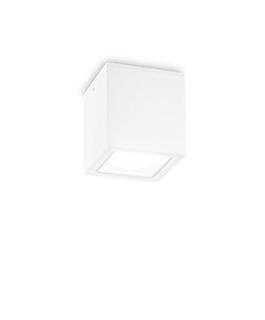 Външен плафон TECHO PL1 D15 SQUARE BIANCO 251523 Ideal Lux 1xGU10 IP54 | Osvetlenieto.bg