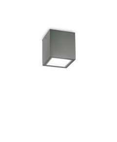 Външен плафон TECHO PL1 D09 SQUARE ANTRACITE 251554 Ideal Lux 1xGU10 IP54 | Osvetlenieto.bg