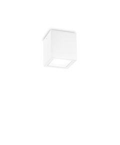 Външен плафон TECHO PL1 D09 SQUARE BIANCO 251561 Ideal Lux 1xGU10 IP54 | Osvetlenieto.bg