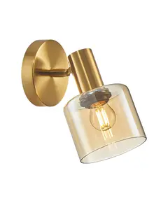 Аплик Santia WL-65342-1 BRO+AMBER Italux 1xE27 | Osvetlenieto.bg