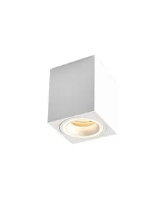 Квадратна бяла луна за открит монтаж с подсветка 1xGU10 | Osvetlenieto.bg