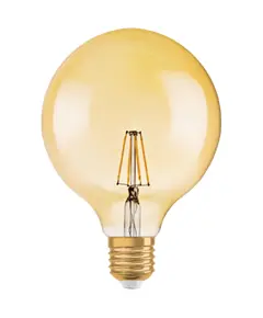 E27 6.5W 2400K Radium LED Filament Gold Globe крушка 720lm G125 | Osvetlenieto.bg
