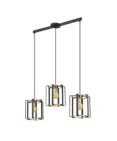 Полилей Primero PND-44003-3-BK-GD Italux 3xE27 | Osvetlenieto.bg