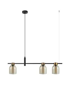 Полилей Servio PND-66892-3-BK-AMB Italux 3xE14 | Osvetlenieto.bg