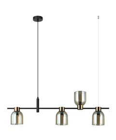 Полилей Servio PND-66892-4-BK-AMB Italux 4xE14 | Osvetlenieto.bg