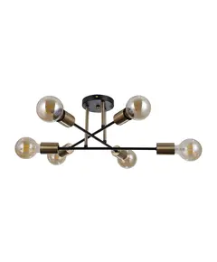 Плафон Formio PND-4052-6-BL-HBR Italux 6xE27 | Osvetlenieto.bg